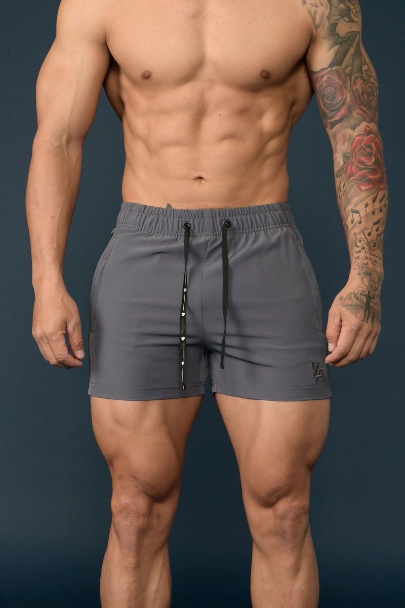 YoungLA 101 Bodybuilding Corta Shorts Grise | 692-MIHTJL