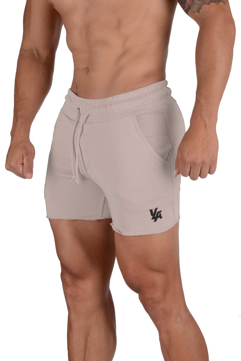 YoungLA 102 Bodybuilding French Terry Shorts Mushroom | 306-MBCPAQ