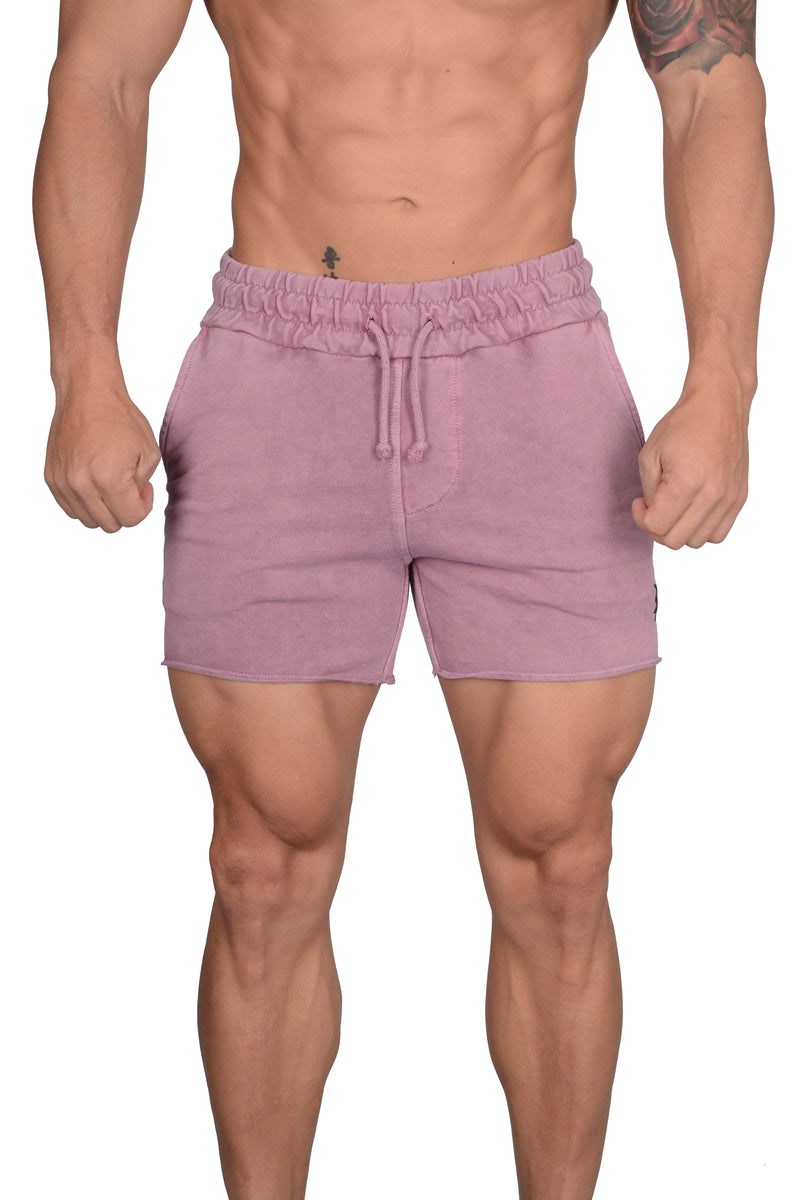 YoungLA 102 Bodybuilding French Terry Shorts Rose | 567-PSDAYL