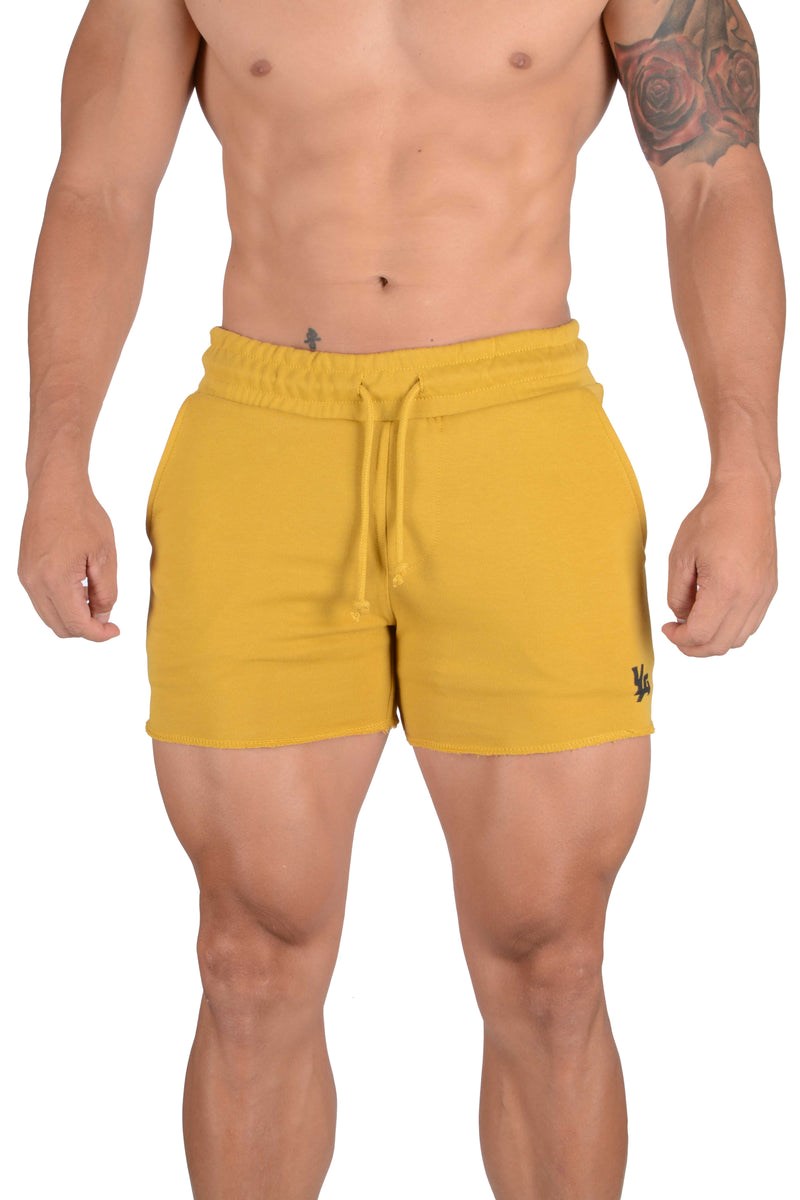 YoungLA 102 Bodybuilding French Terry Shorts Jaune | 596-KRLSUY