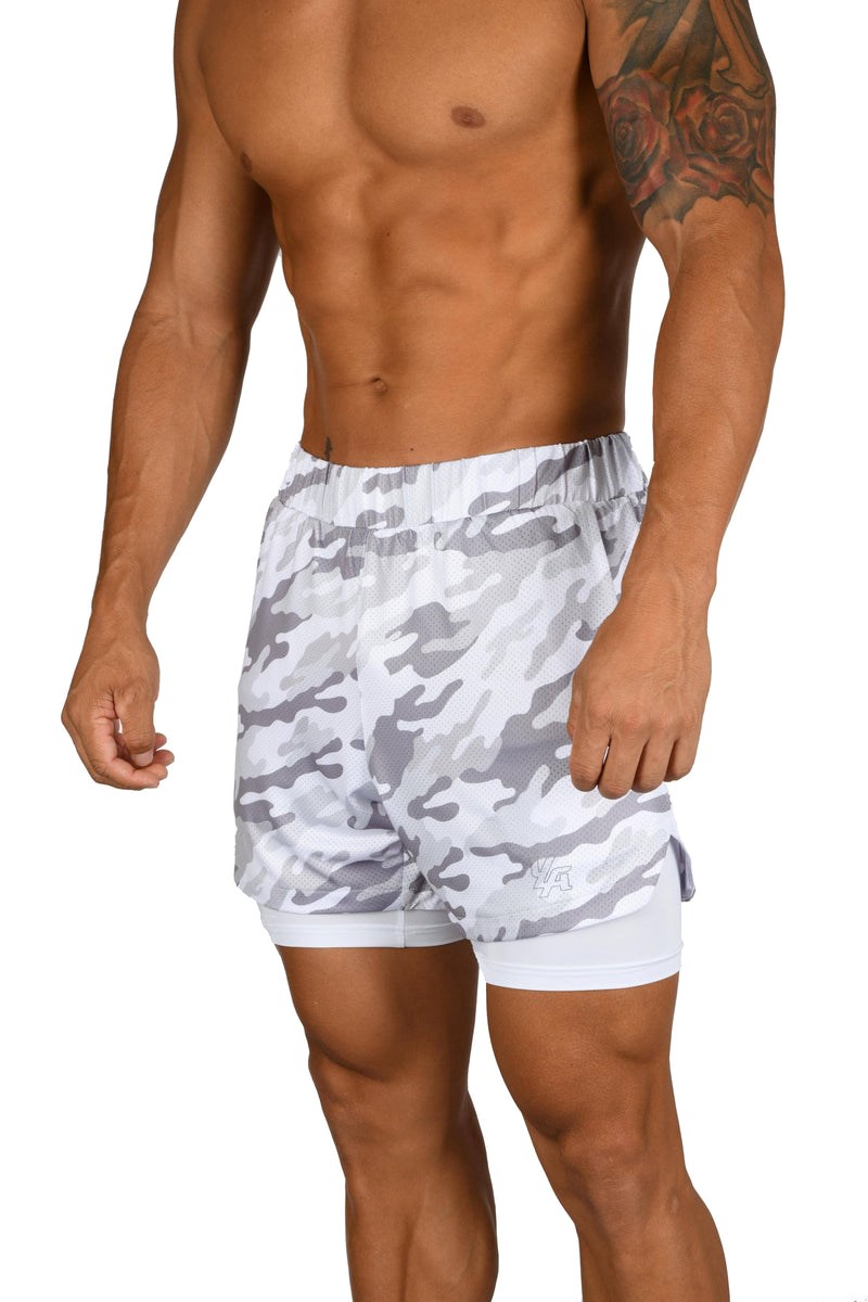 YoungLA 105 Compression Shorts 2.0 Blanche | 076-KRUSJI