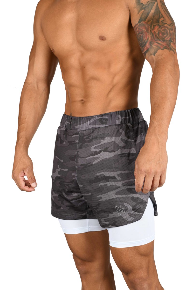 YoungLA 105 Compression Shorts 2.0 Grise | 230-NYPSZI