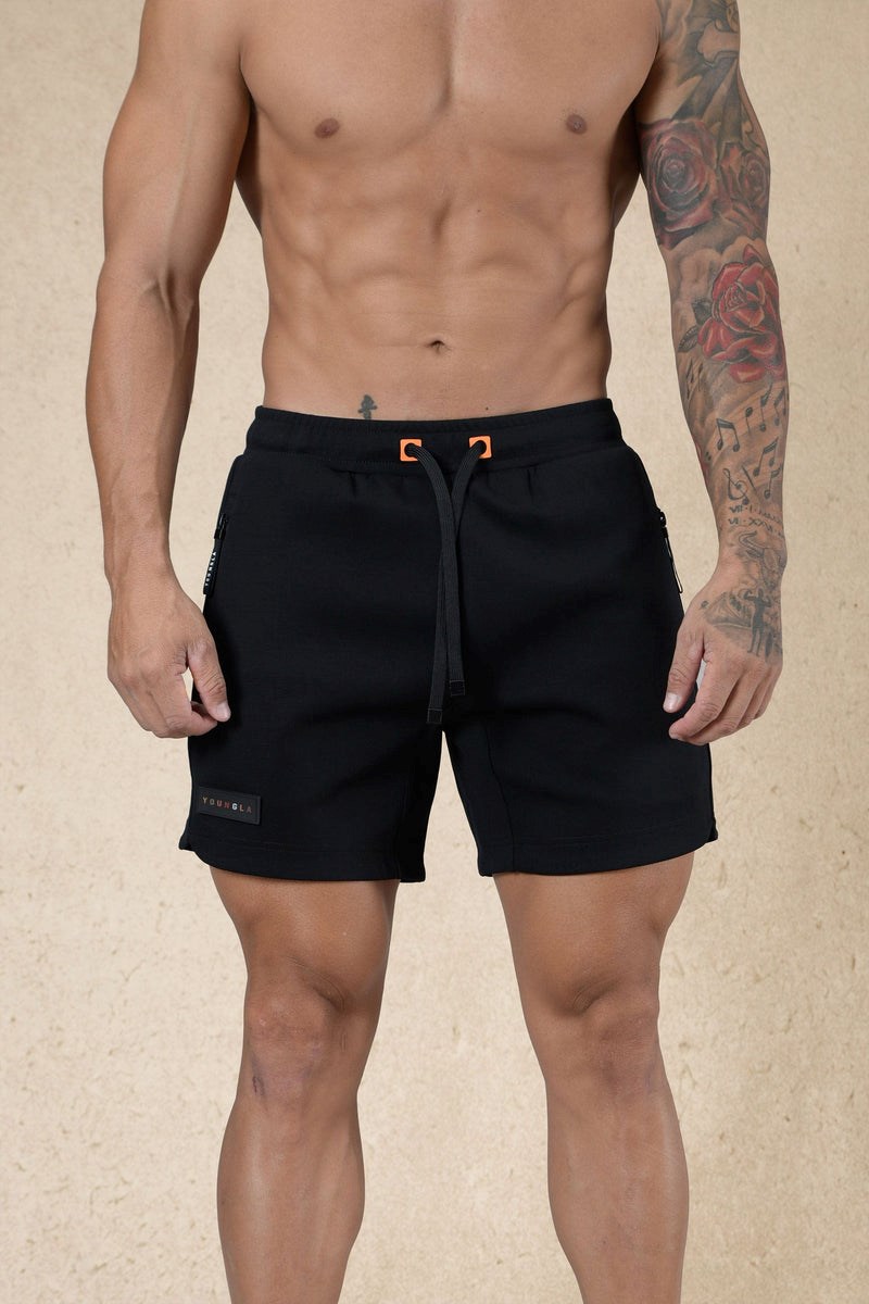 YoungLA 108 Elevate Shorts Noir | 548-LBJKMD