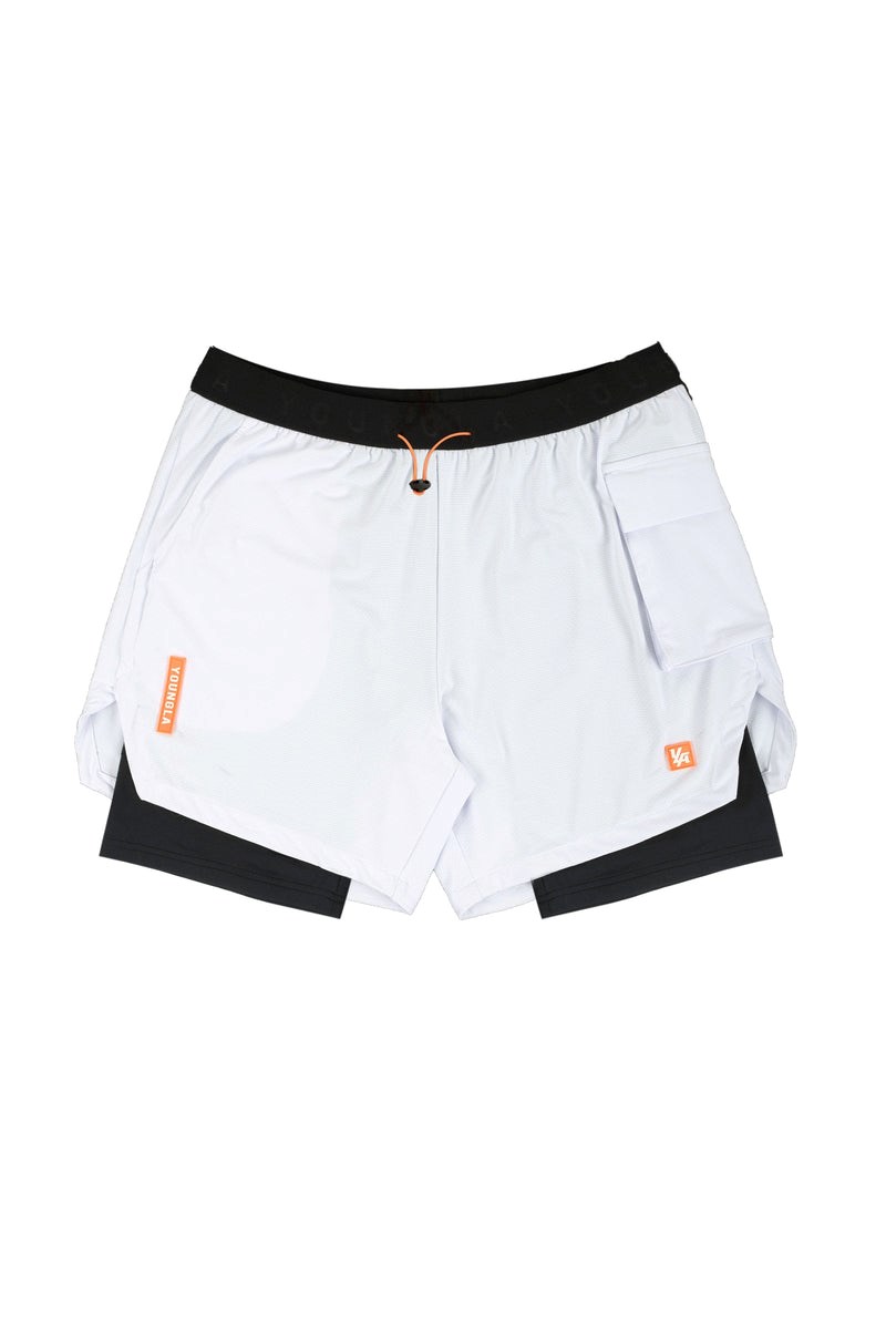 YoungLA 121 Performance Line Compression Shorts Blanche | 602-OVNYMC