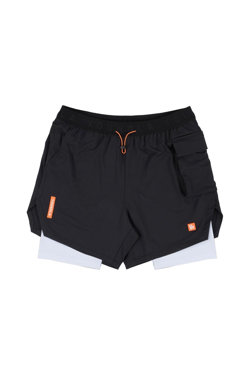 YoungLA 121 Performance Line Compression Shorts Noir | 728-BFXQTJ