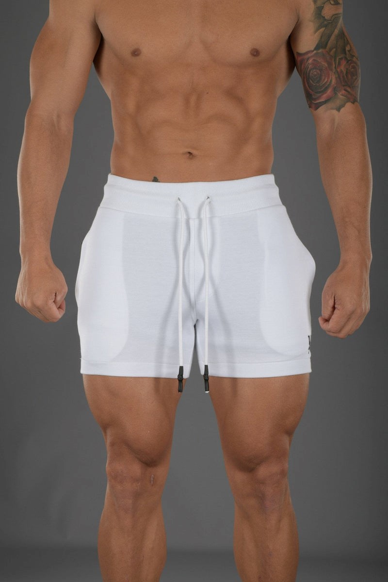 YoungLA 126 Interlock Shorts Blanche | 920-QPIERK