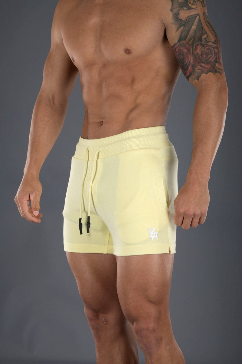 YoungLA 126 Interlock Shorts Jaune | 801-PVENYJ