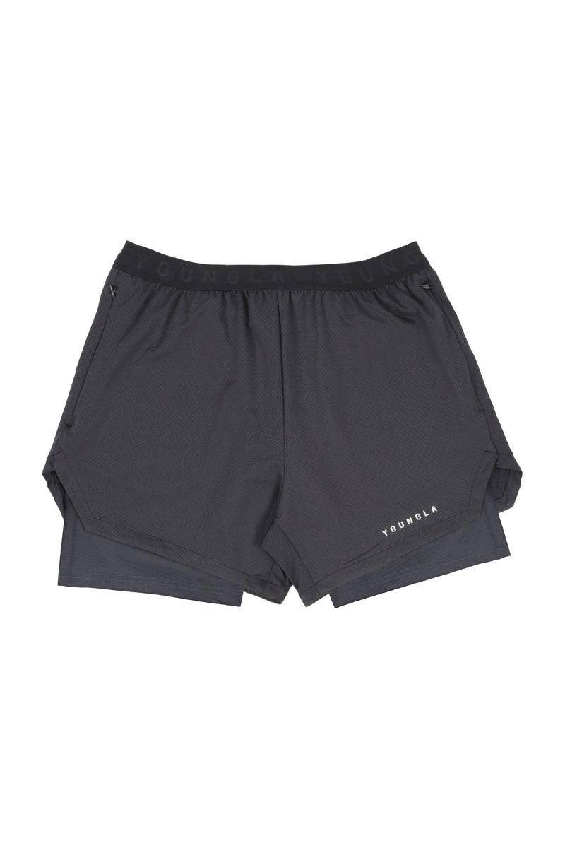 YoungLA 129 Trilogy Compression Shorts Noir | 159-QOKATJ