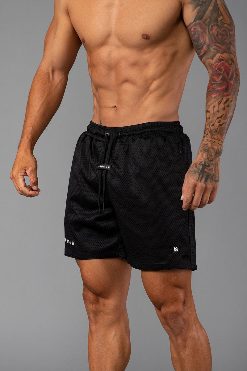 YoungLA 130 Essential Basketball Shorts Noir | 283-BXEIAP