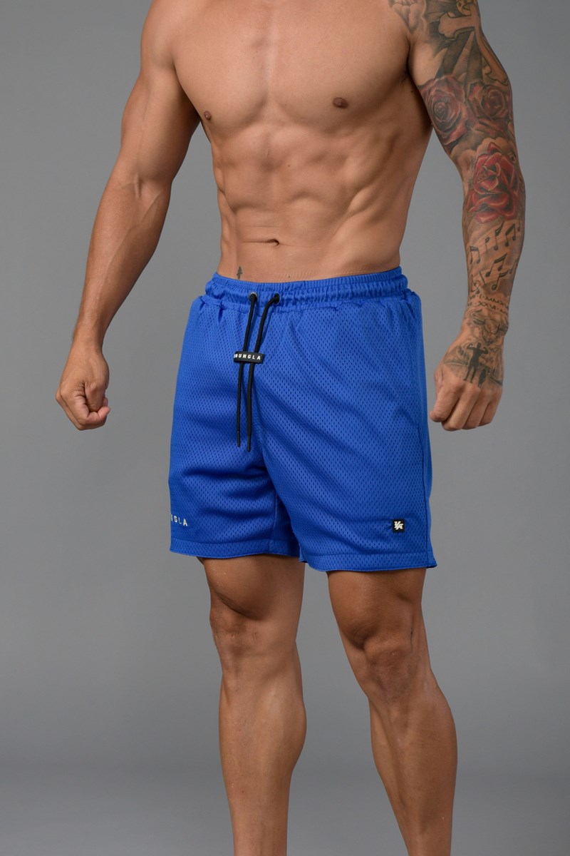 YoungLA 130 Essential Basketball Shorts Bleu Royal Bleu | 478-DPFUIZ