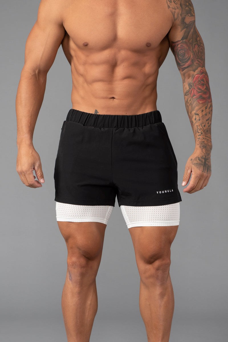 YoungLA 144 Peak Velocity Compression Shorts Noir | 012-POUIKT