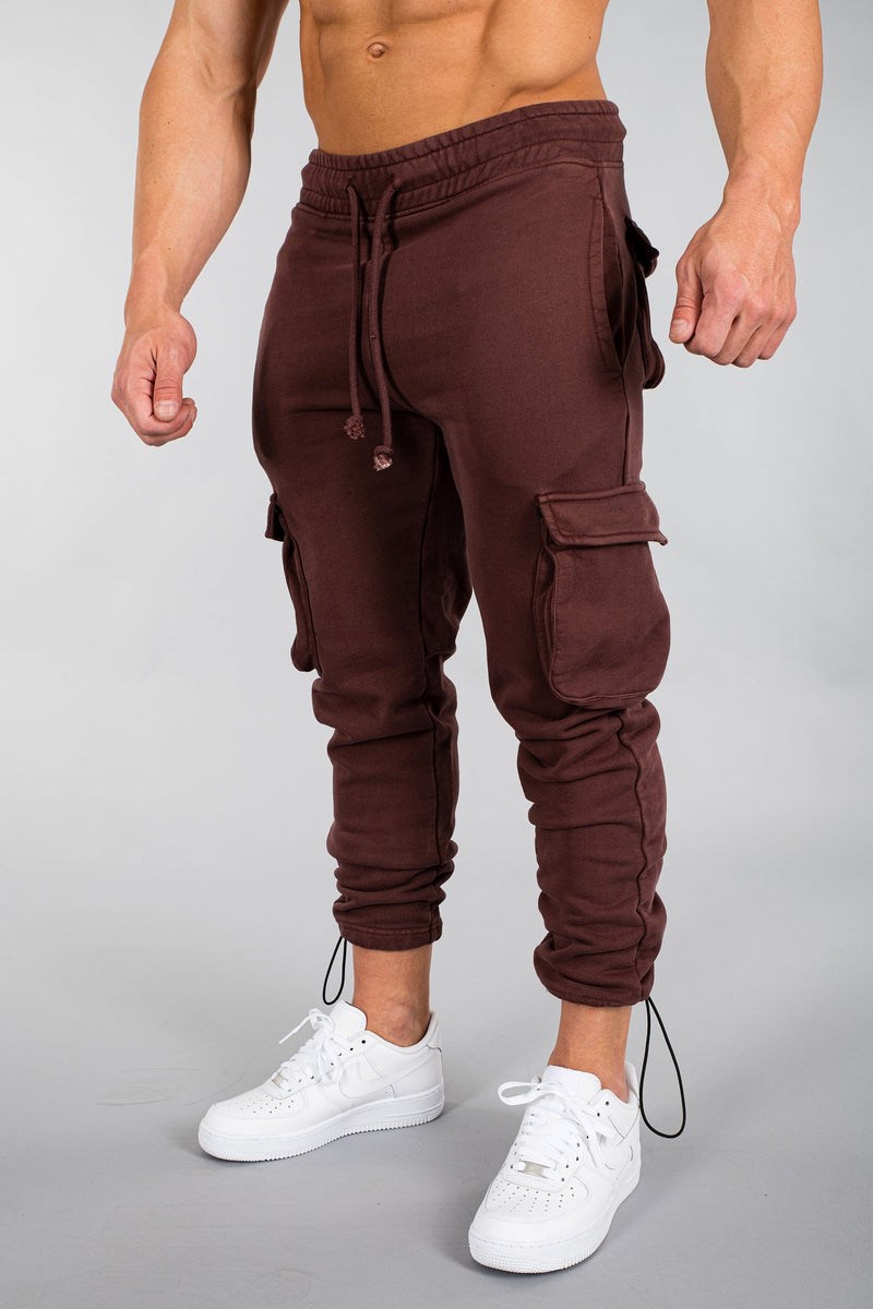 YoungLA 206 Rambo Combat Joggers Marron Lavage | 529-BUCLZA