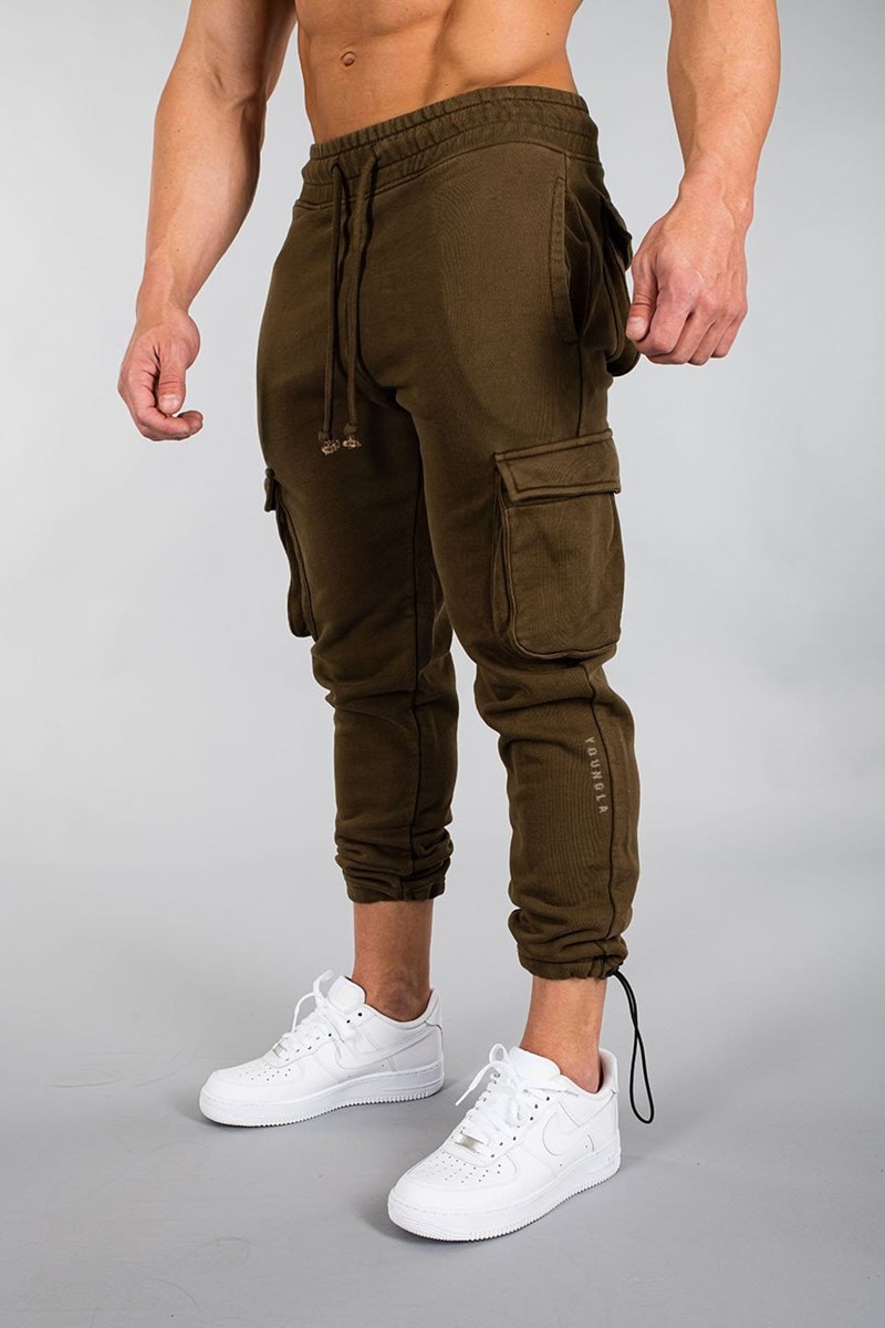 YoungLA 206 Rambo Combat Joggers Vert Olive Lavage | 154-DYFVCX