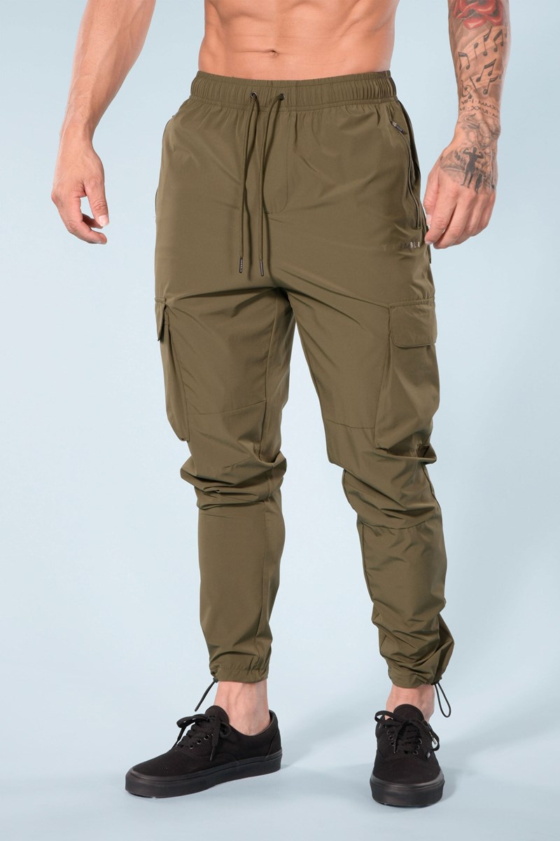 YoungLA 218 Travel Cargo Joggers Vert Olive | 367-JOSPEU