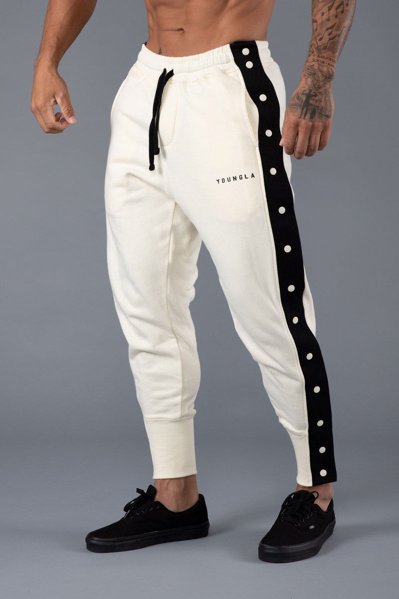 YoungLA 235 - 90s Tear Away Joggers Off-White | 407-YMVXCA