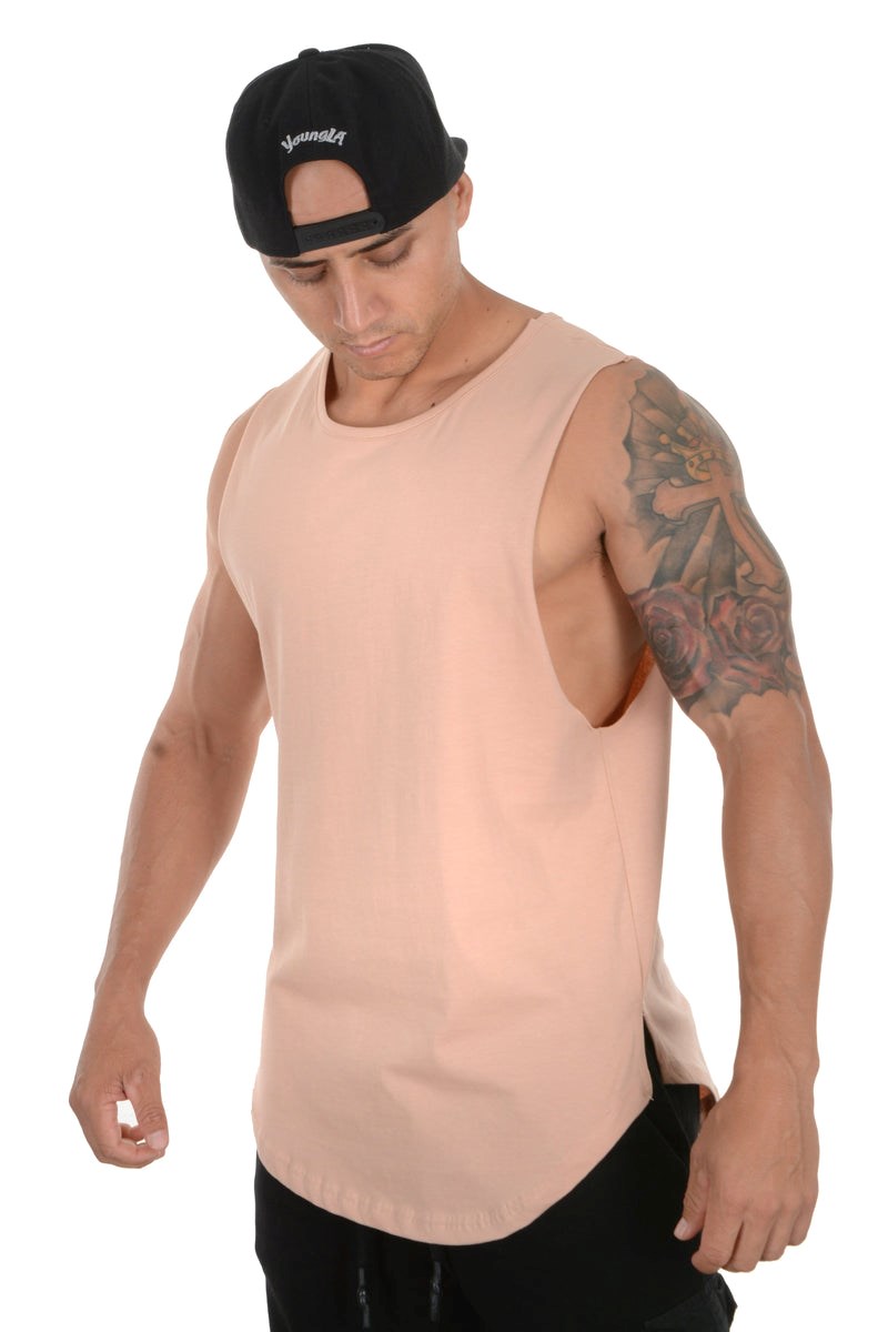 YoungLA 308 Muscle Tanks Salmon | 974-HFCWMB