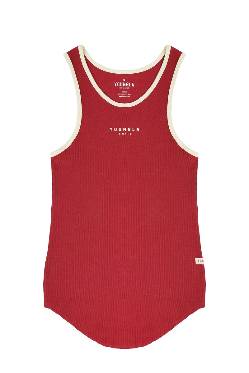 YoungLA 313 Rocket Rib Tanks Rouge | 581-ZHLXDC