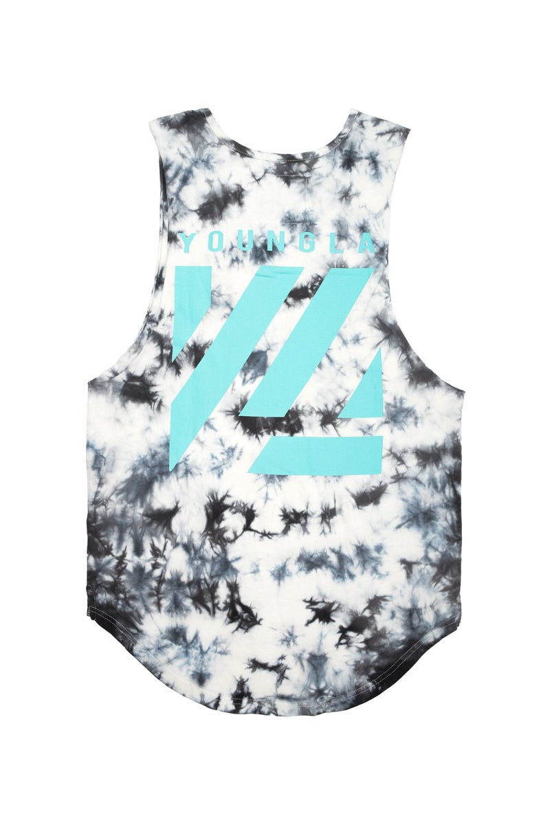 YoungLA 321 Tie Dye Bloc Cut Off Tanks Rainy Days | 731-IZKERW