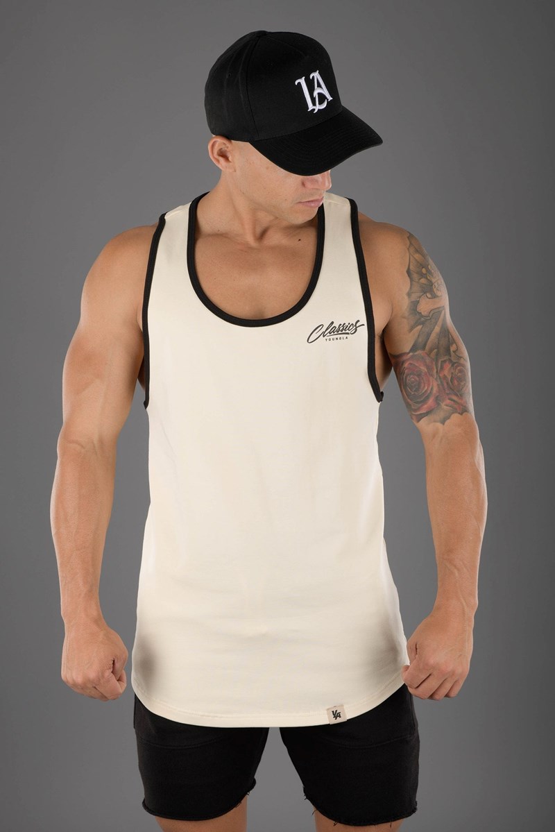 YoungLA 324 Classics Stringer Tank Off-White | 086-INUGZX