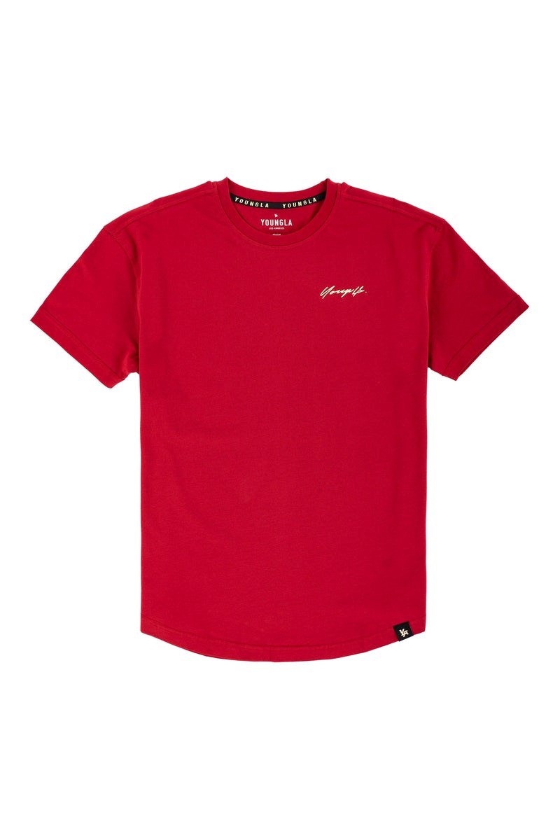 YoungLA 408 Autobiography Tees Rouge | 027-CJNGAK