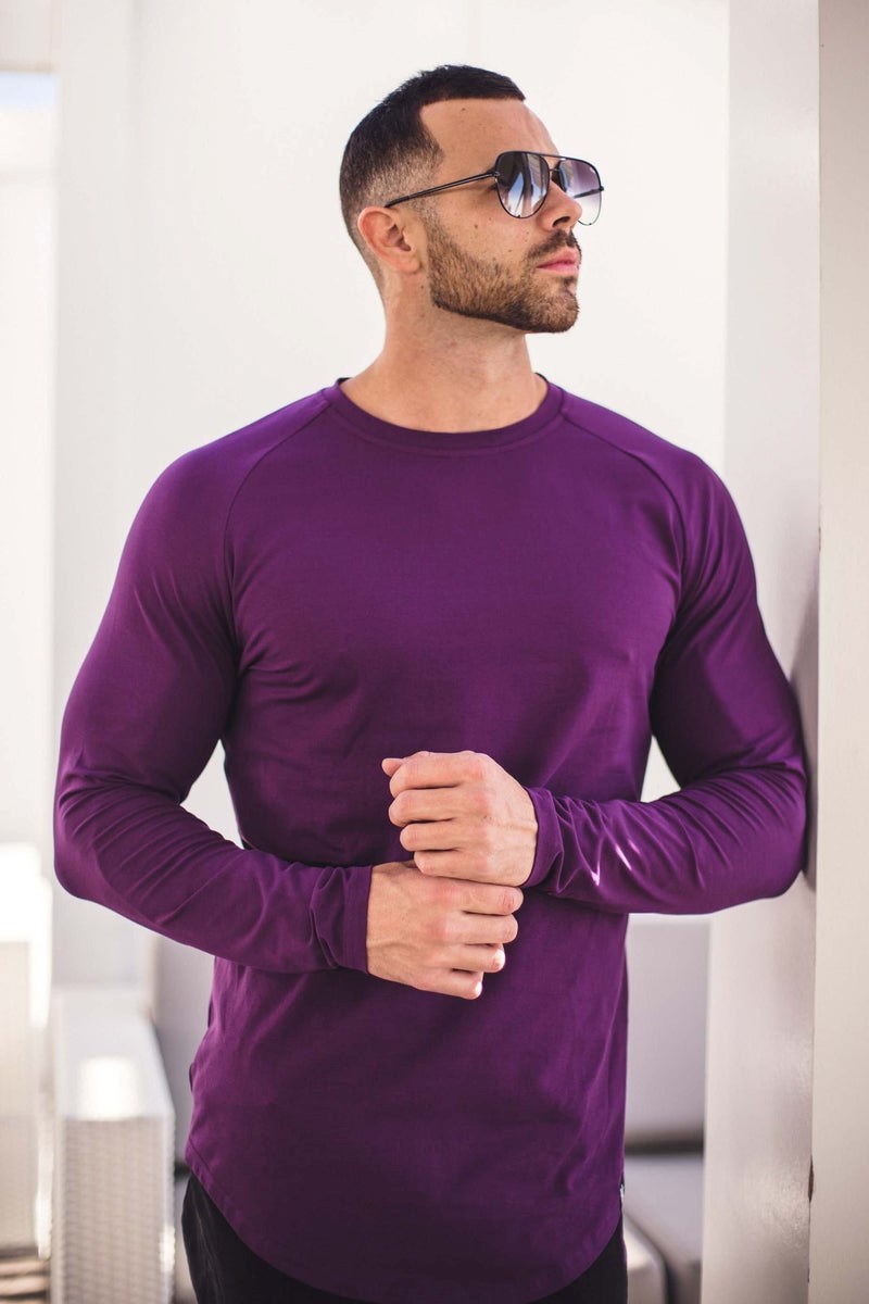 YoungLA 410 PERFECT RAGLAN LONG SLEEVE SHIRTS Violette | 026-VKAIMT