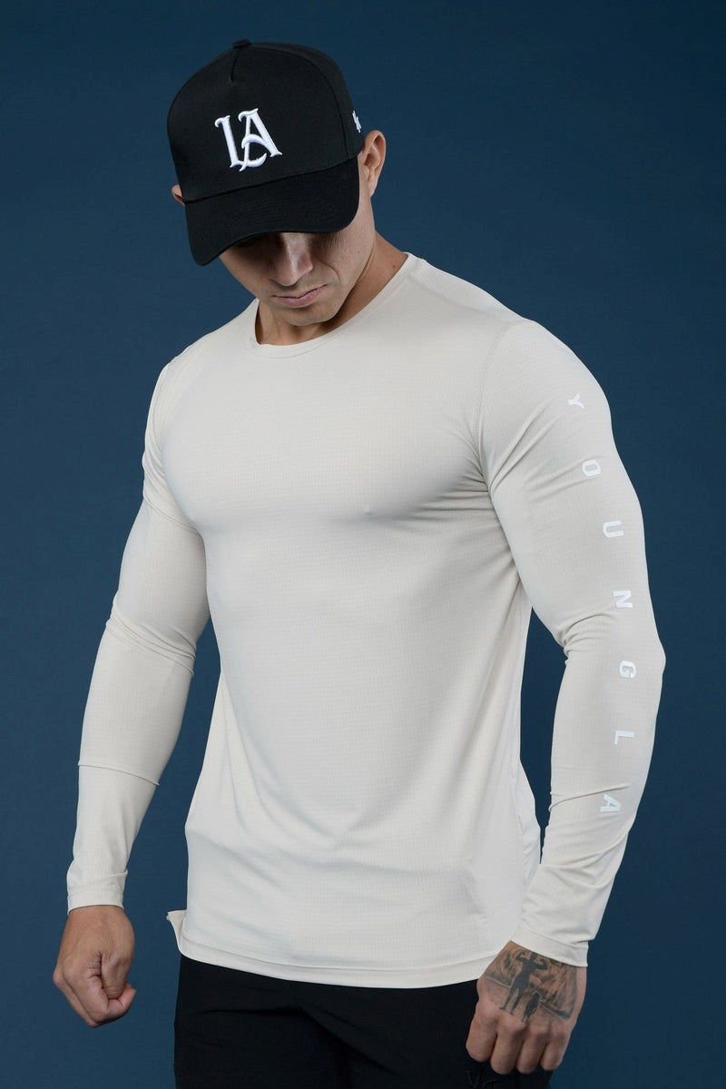 YoungLA 424 Zephyr Compression Long Sleeves Beige | 850-JAIRQH