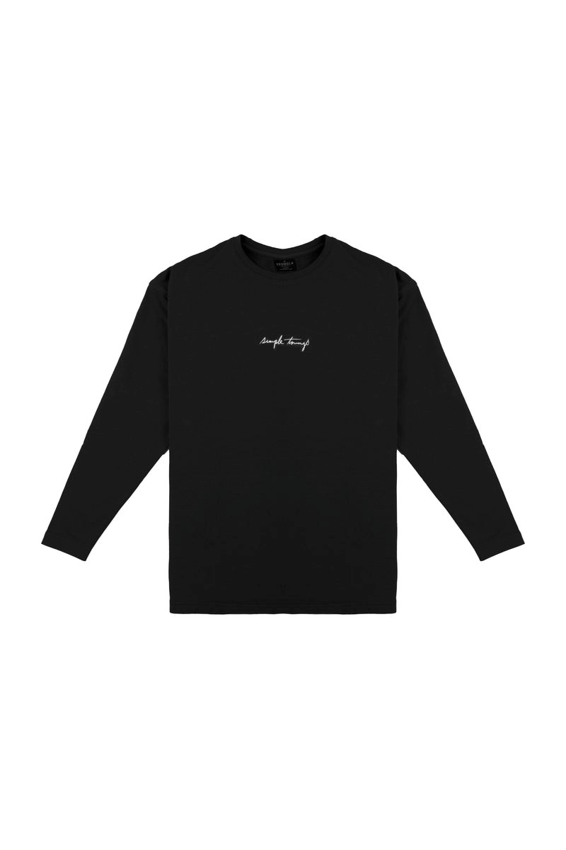 YoungLA 427 Simple Things Long Sleeve Shirt Noir | 198-XMNPBE