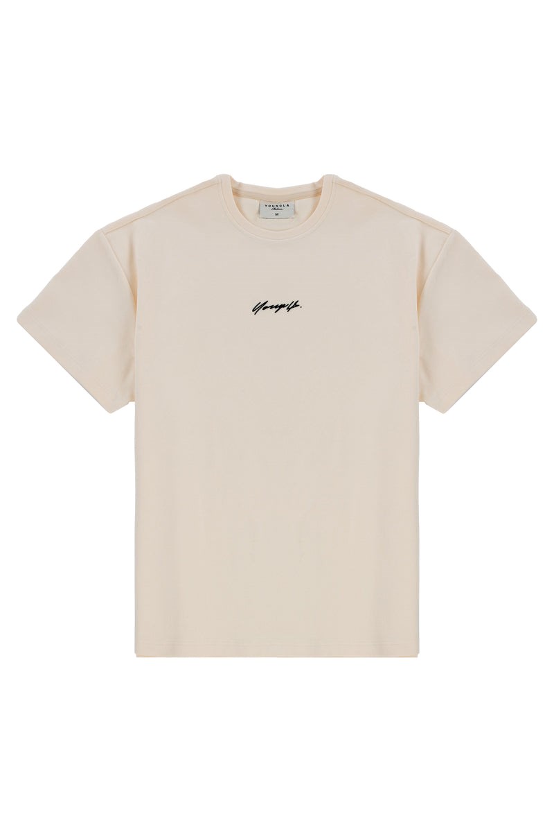 YoungLA 430 Oversized Cloud Foam Tee Off-White | 863-TJUWVF