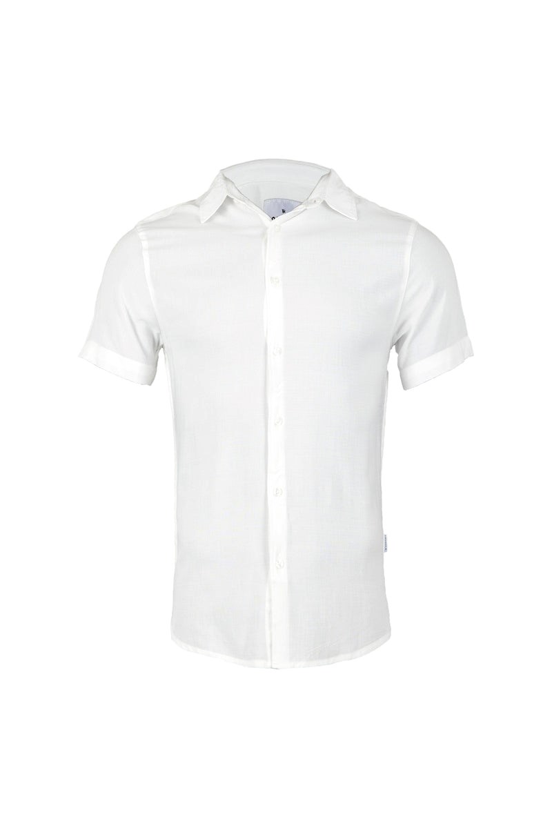 YoungLA 439 Miami Vice Corta Sleeve Shirts Blanche | 281-FRQISK