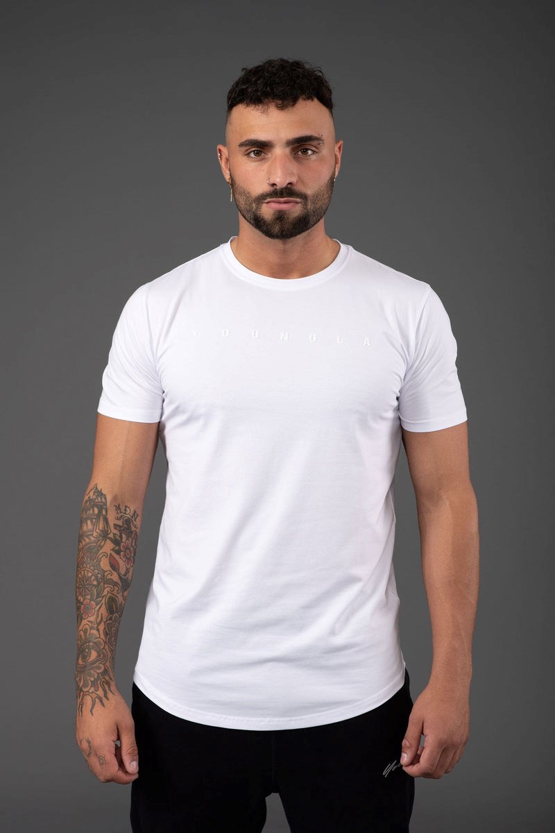 YoungLA 459 Monochrome Fitted Tees Blanche | 053-TSMBQU