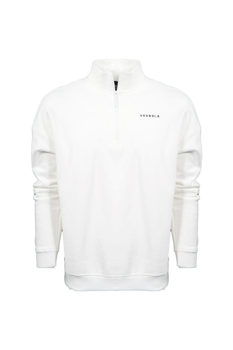 YoungLA 516 Alumni Quarter Zips Blanche | 452-ZEWYSX