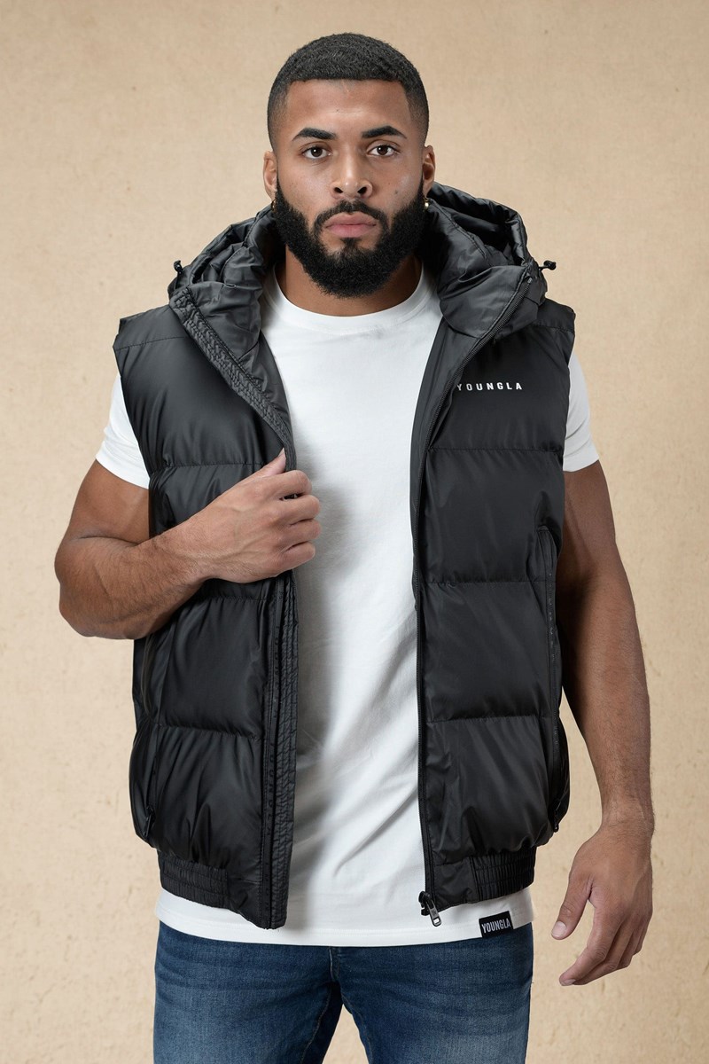 YoungLA 553 Brooklyn Puffer Vest Noir | 428-OKIGSA