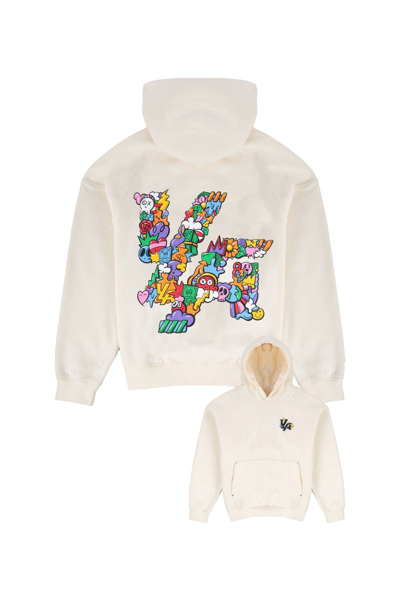 YoungLA 560 Trippy Logo Hoodies Off-White | 618-SFZDXY