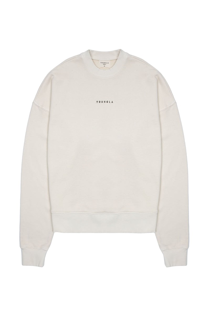 YoungLA 561 Super Size Crewnecks Blanche Lavage | 398-KUBTSA