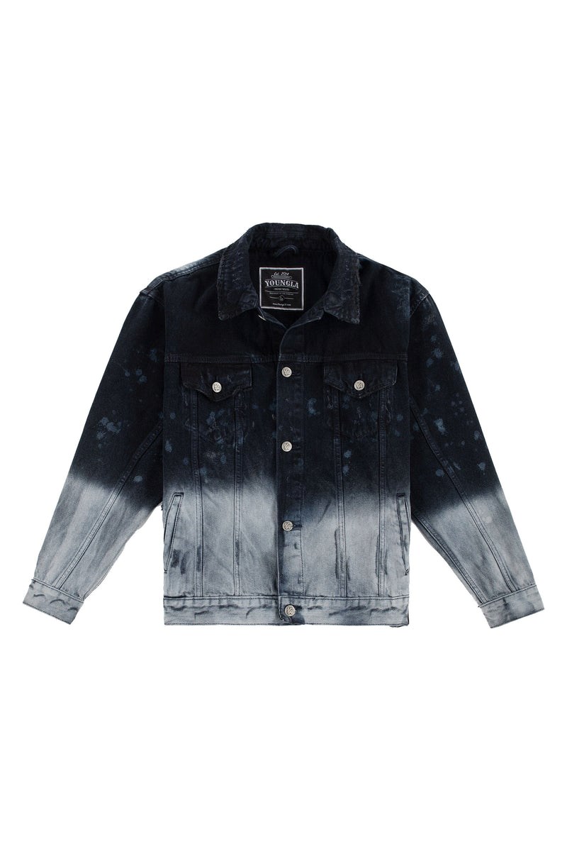 YoungLA 632 Downtown Denim Jackets Bleu Marine | 492-ENCMKS