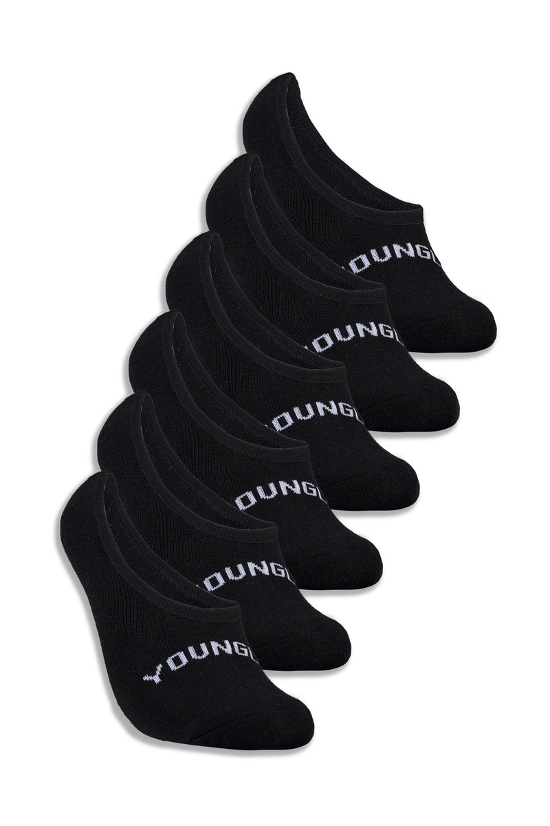 YoungLA 711 No Show Socks 3-Pack Noir | 675-EILGRX