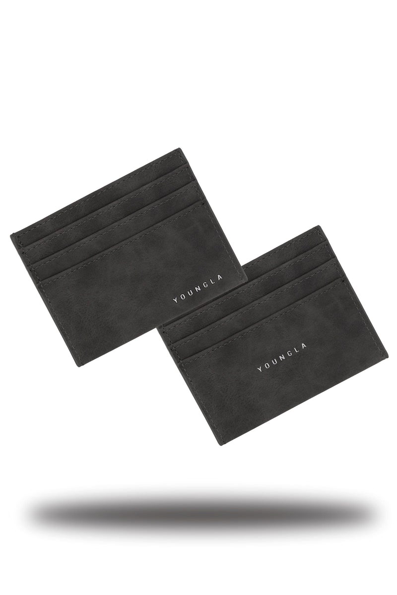 YoungLA 725 Executive card holder Grise Foncé | 021-BKYHLT