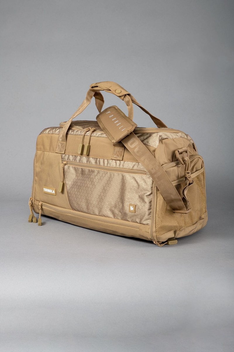 YoungLA 740 Elite Duffle Bags Tan | 628-ZGNOWK