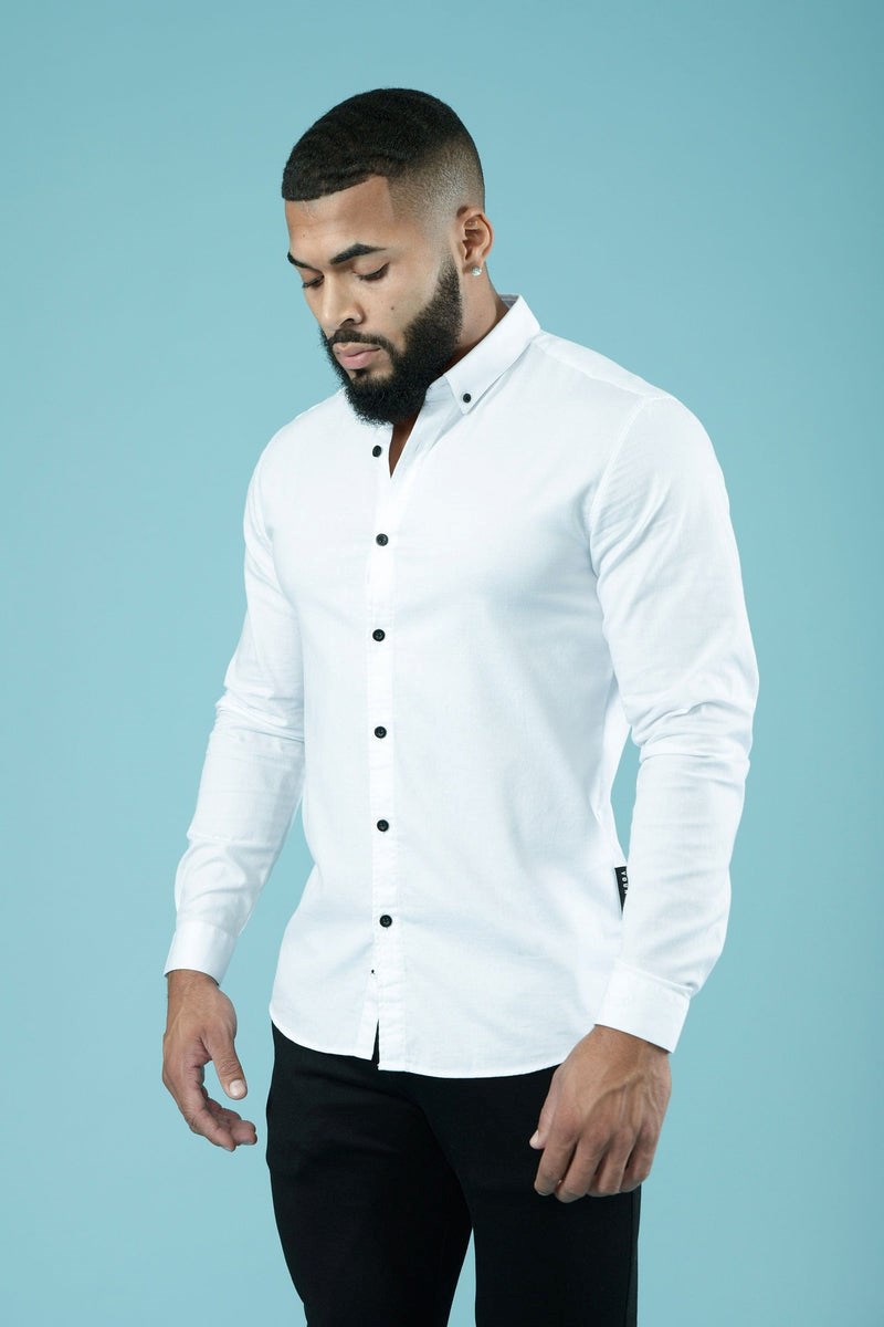 YoungLA 802 Wallstreet Robe Shirts Blanche | 789-UTCPME