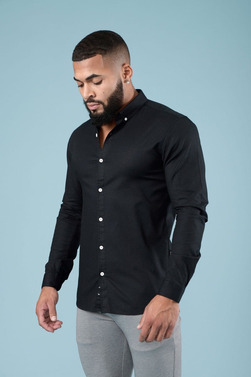 YoungLA 802 Wallstreet Robe Shirts Noir | 082-OWTSKG