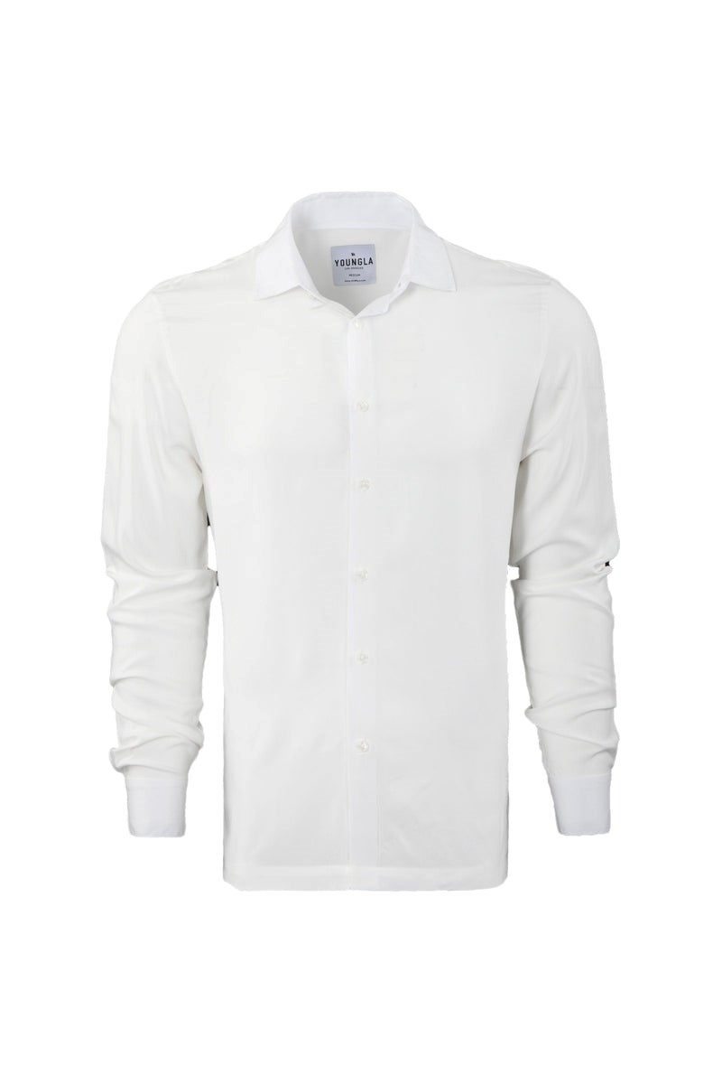 YoungLA 804 Scarface Viscose Shirts Blanche | 083-PJSTWR