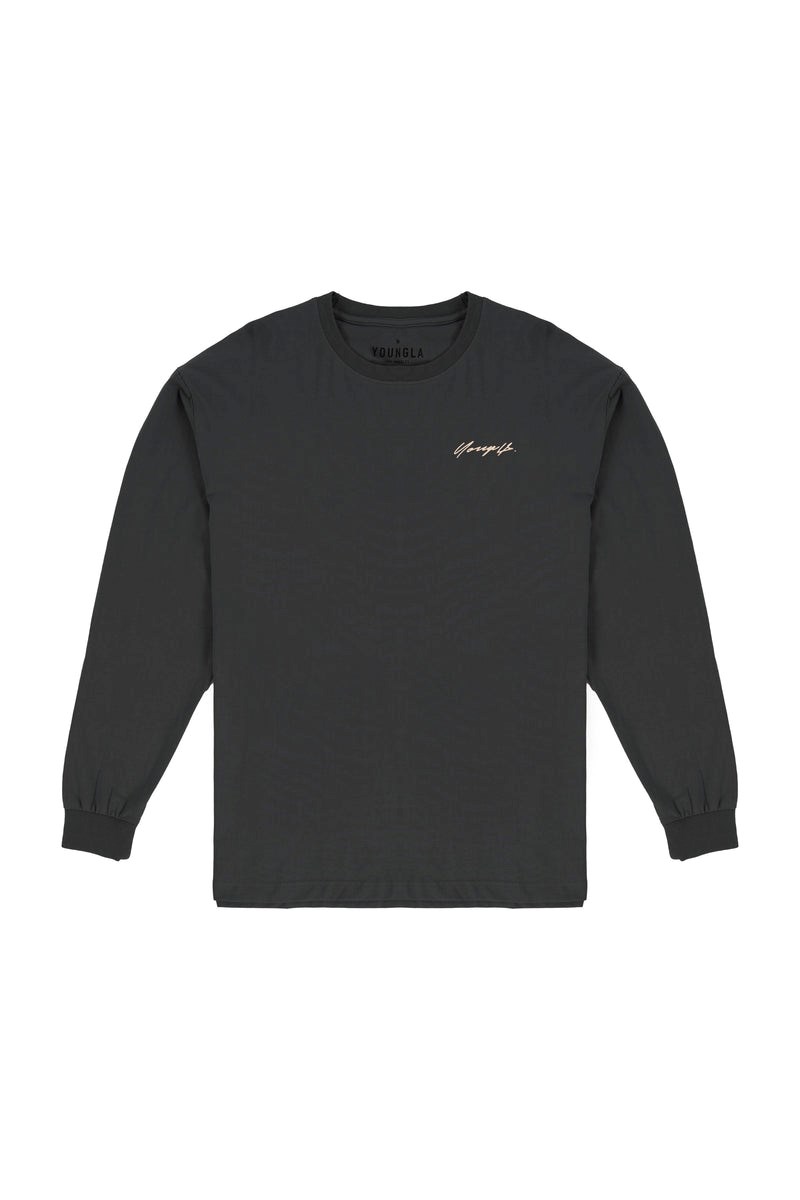 YoungLA 812 Signature Long Sleeves Noir Lavage | 087-BUZLKY