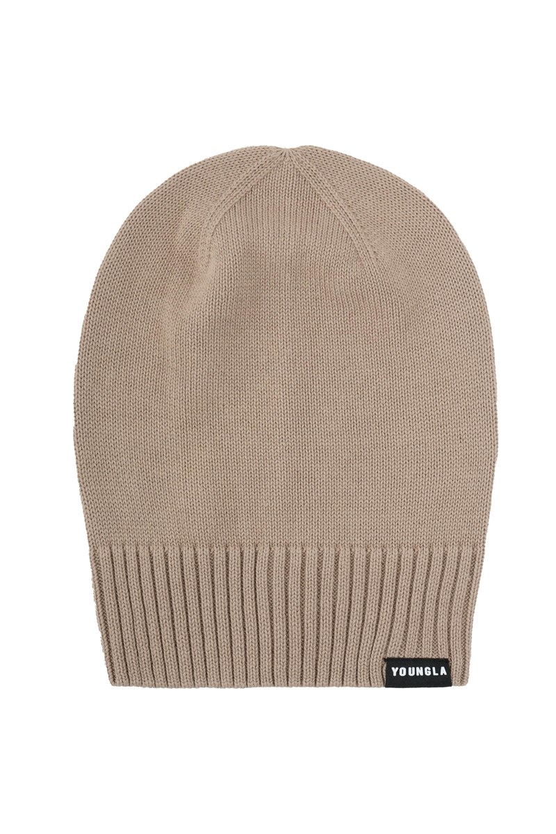 YoungLA 928 Essential Beanies Camel | 860-GXUKVZ