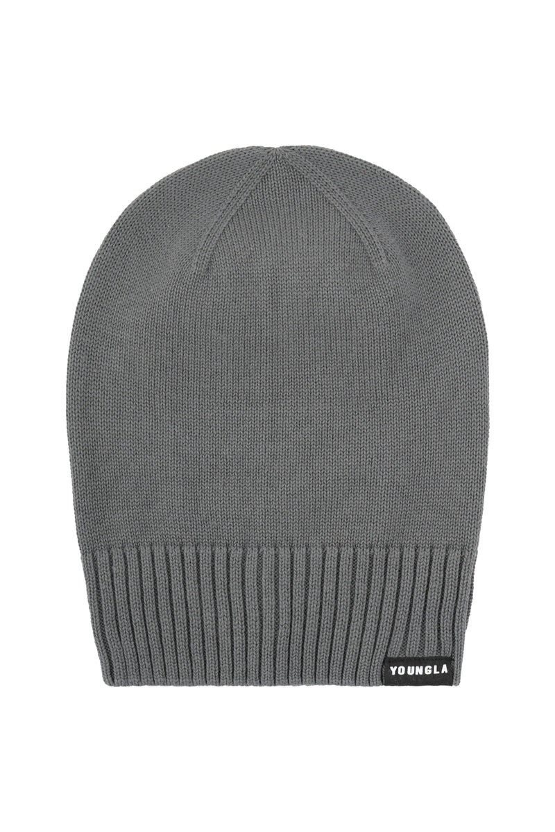 YoungLA 928 Essential Beanies Grise Foncé | 718-THUOJR