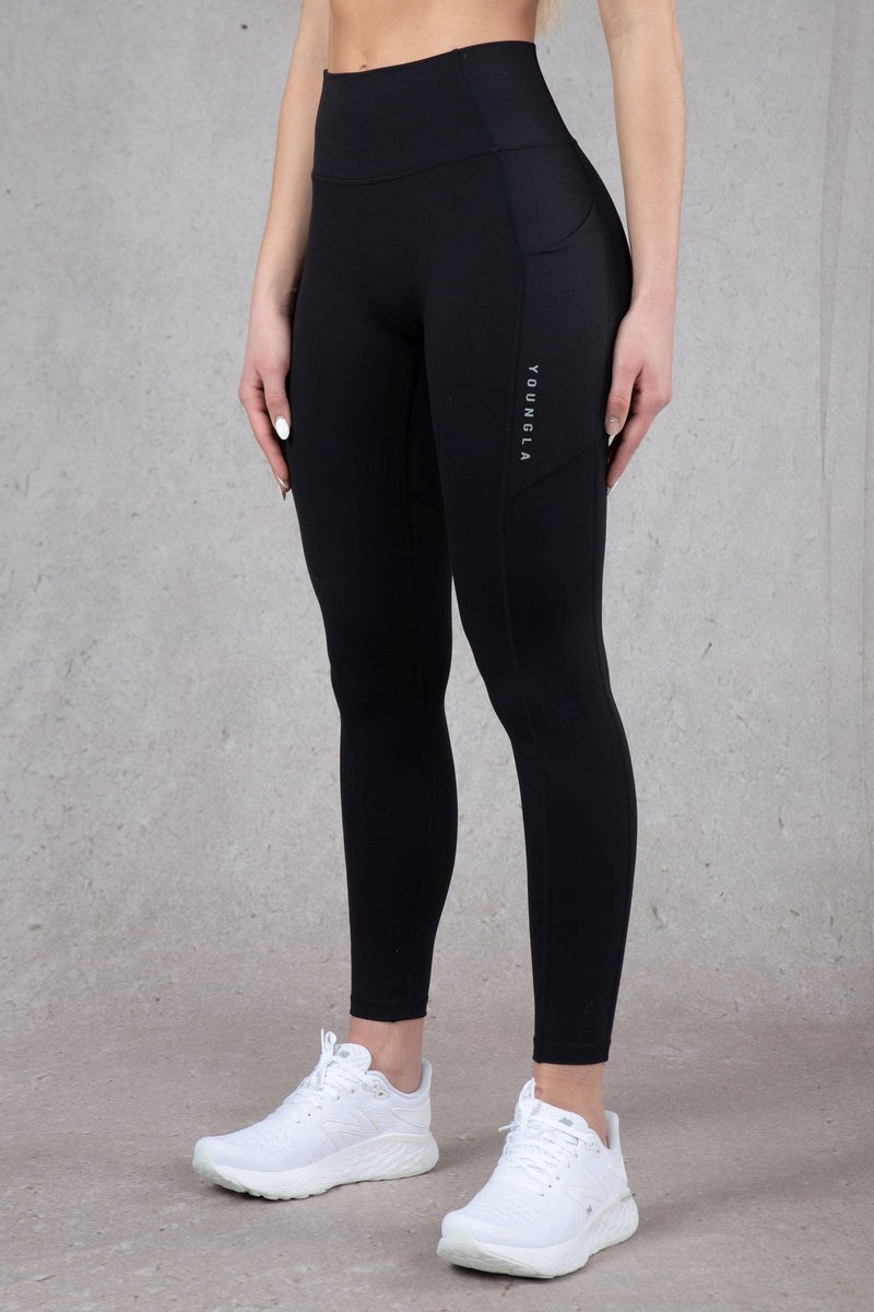 YoungLA W214 Power Leggings Noir | 694-DMLPNR