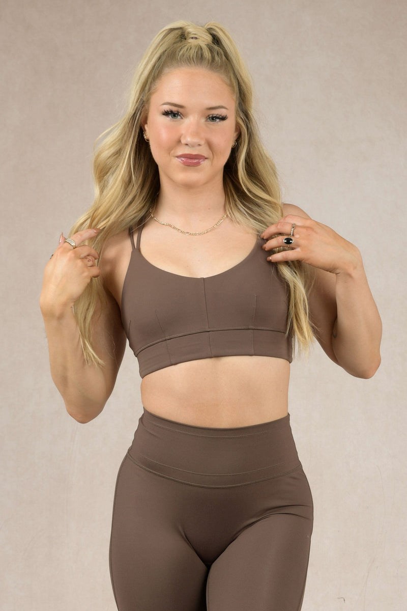 YoungLA W319 - Asana Sports Bra Chocolat | 620-VOWRQT