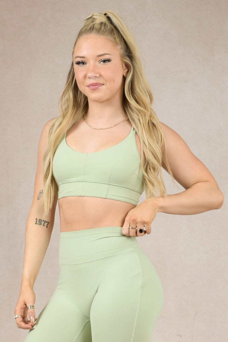 YoungLA W319 - Asana Sports Bra Matcha | 762-ZXFLBY