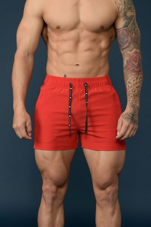 YoungLA 101 Bodybuilding Corta Shorts Rouge | 402-SKDYWC