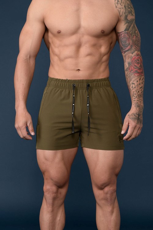 YoungLA 101 Bodybuilding Corta Shorts Vert Olive | 071-SOGCKA