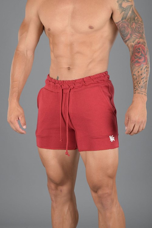 YoungLA 102 Bodybuilding French Terry Shorts Rouge | 268-SKIRZO